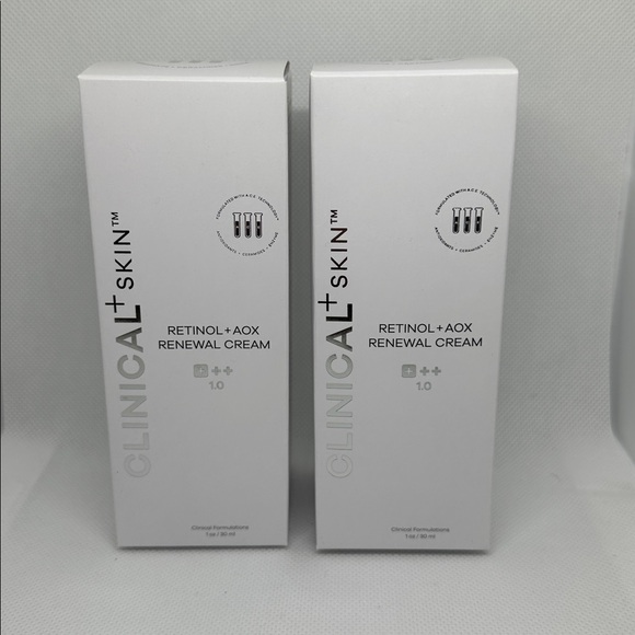 Clinical + Skin Retinol + AOX Renewal Cream 1oz(2 Packs) NIB Authentic Fresh